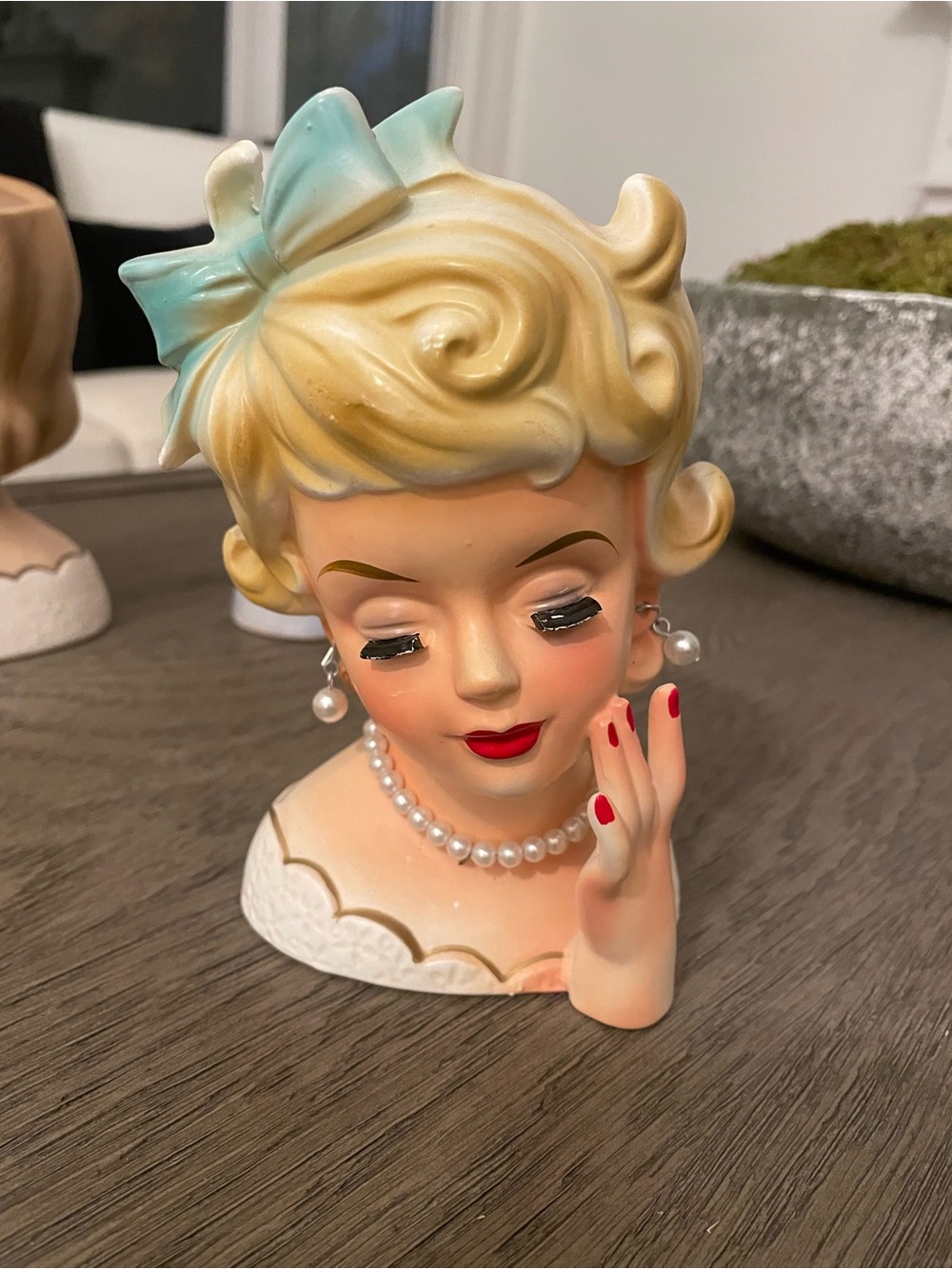 Vintage Lady Head Vase
